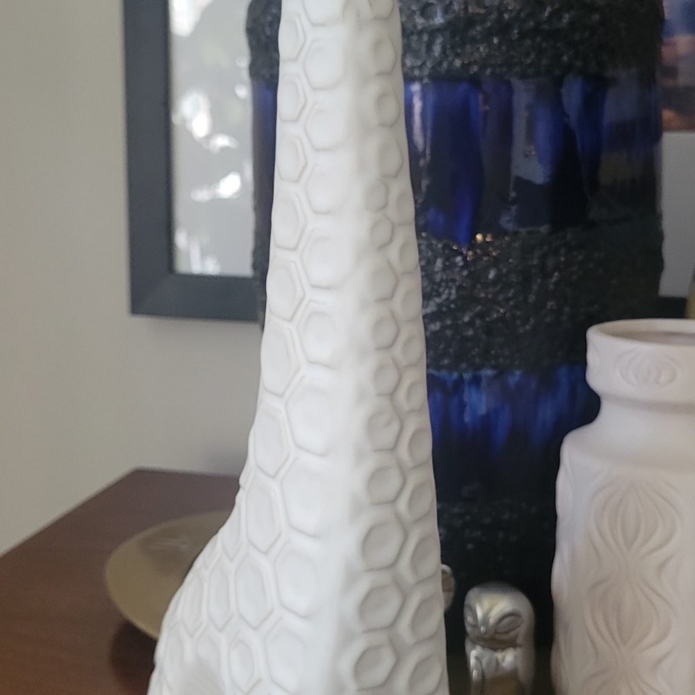 "Jonathan Adler Style" White Textured Giraffe Figurine